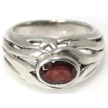 Zilveren Ring Melinda Red